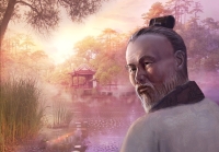 Ilustracja Chiny Umiera Zhuangzi 莊子, ur. 396, filozof taoistyczny